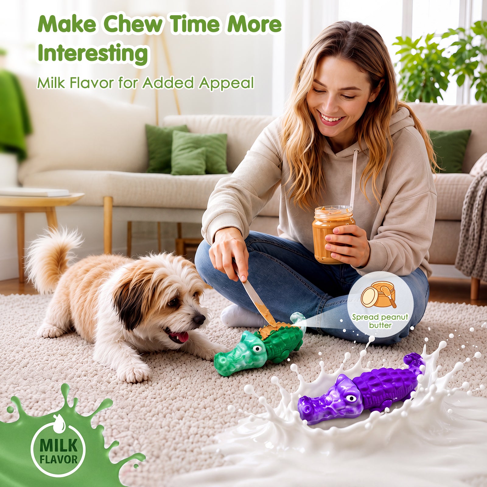 Fuufome 2 small-sized crocodiles Chew Dog Toy