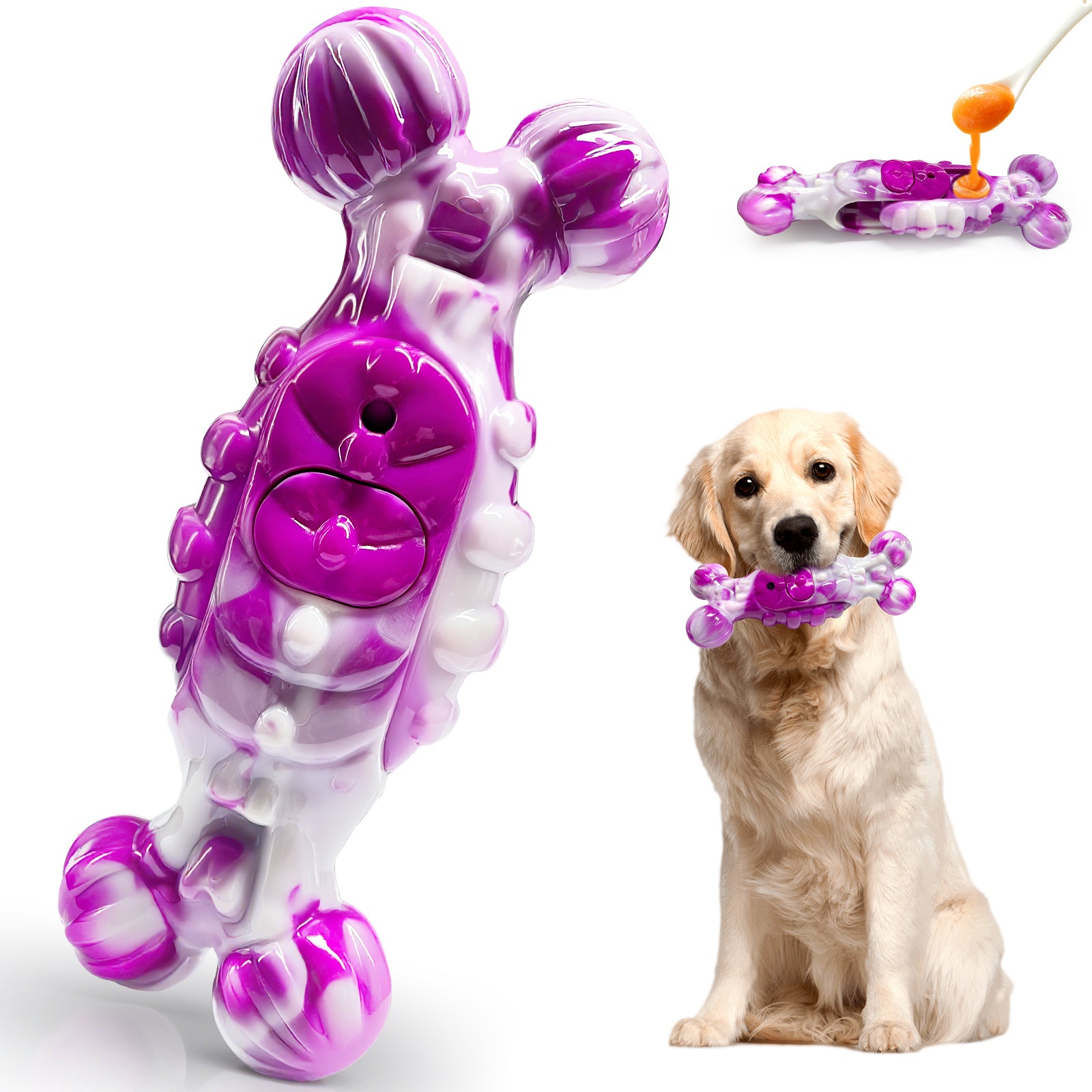 Fuufome Stretching Bone Chew Toy for Dogs