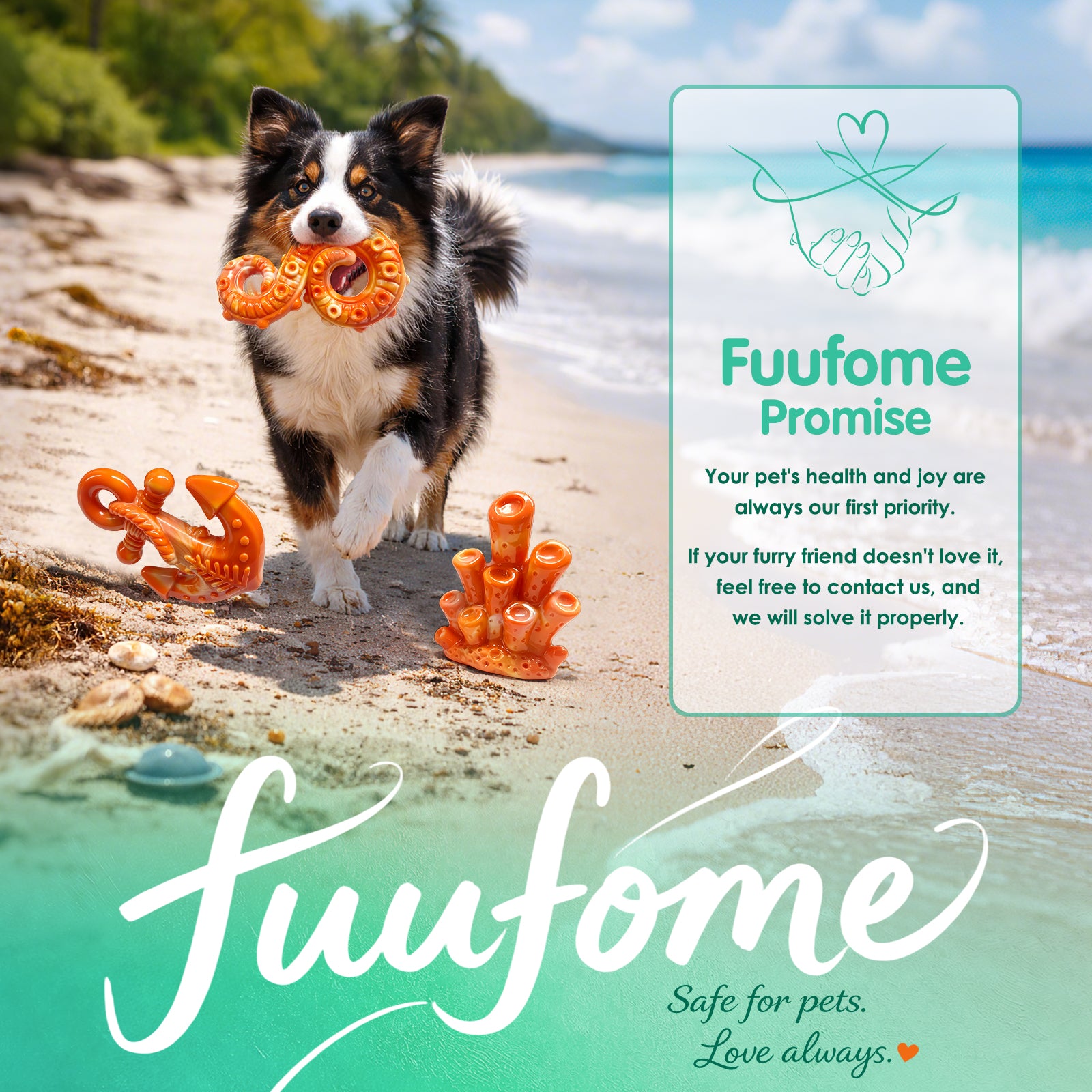 Fuufome Ocean Three-Piece Chew Dog Toy