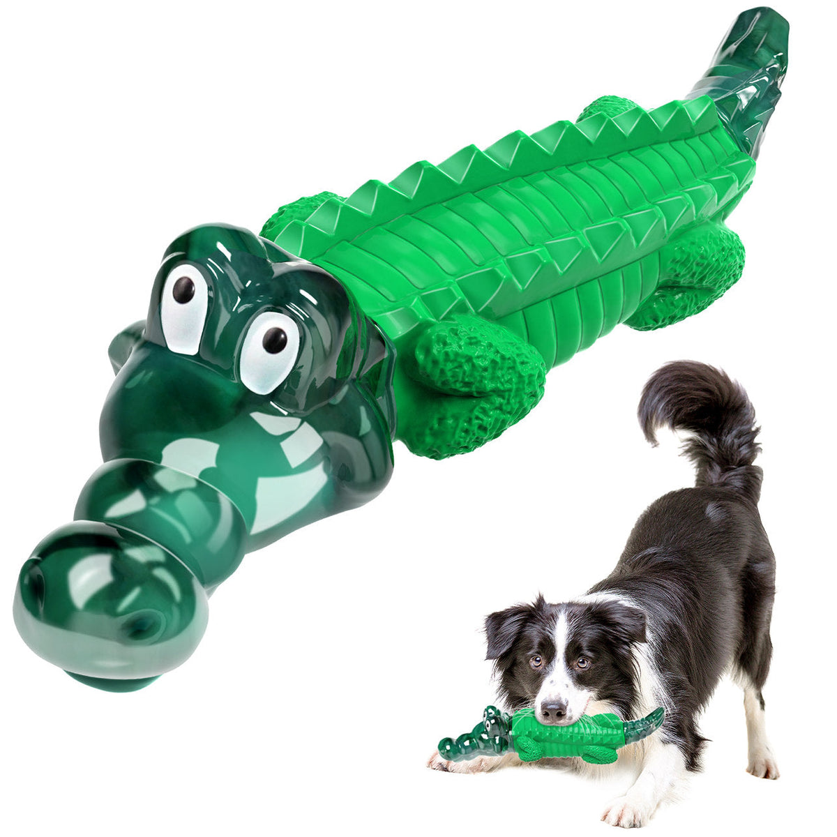 Fuufome Green Crocodile Chew Dog Toy