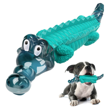 Fuufome Blue Alligator Dog Chew Toy For Aggressive Chewers