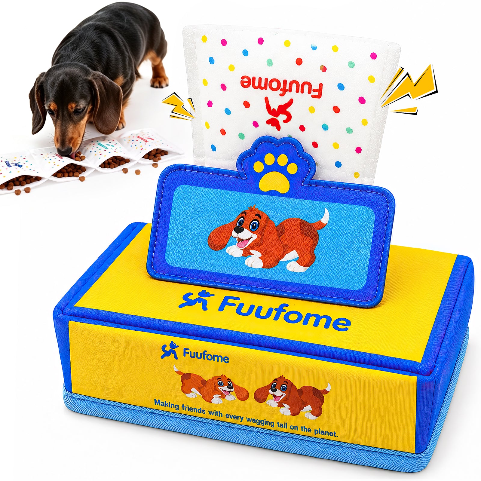 Fuufome  Sakshi imitation tissue box Squeaky Plush Dog Toy