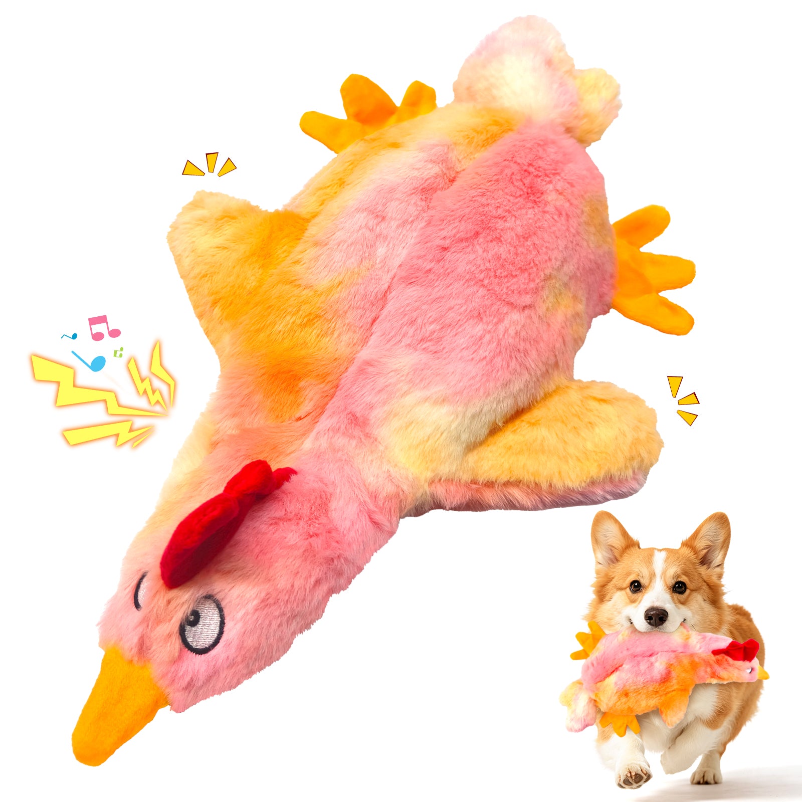 Fuufome Empty-shell Chicken Squeaky Plush Dog Toy
