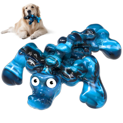 Blue Sturdy Boxing Alligator Dog Chew Toy Main Image 1