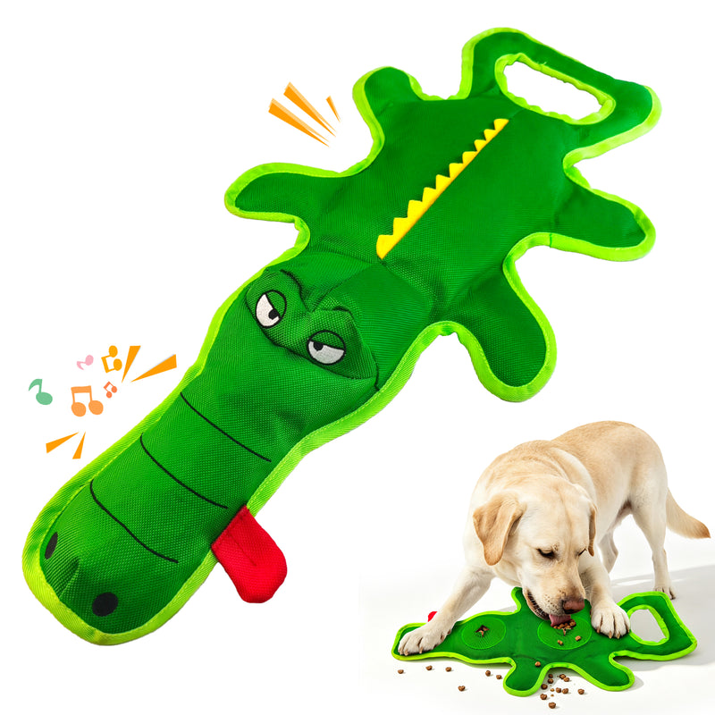 Fuufome Fanbra Stretch Crocodile Squeaky Plush Dog Toy