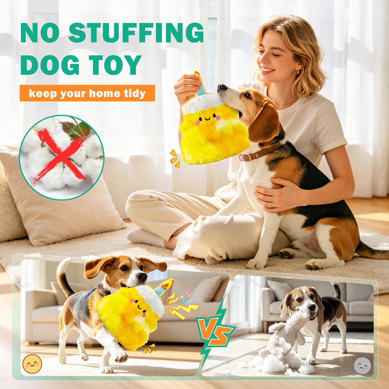 Fuufome Empty-shell cake Squeaky Plush Dog Toy