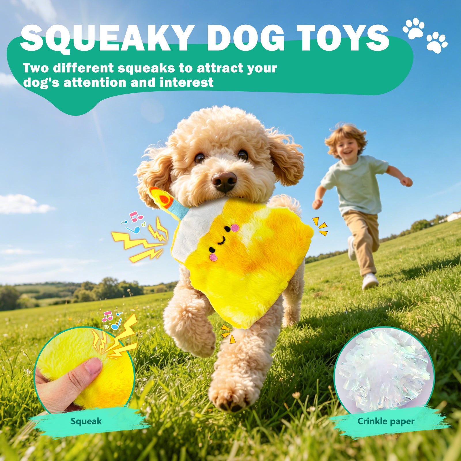Fuufome Empty-shell cake Squeaky Plush Dog Toy