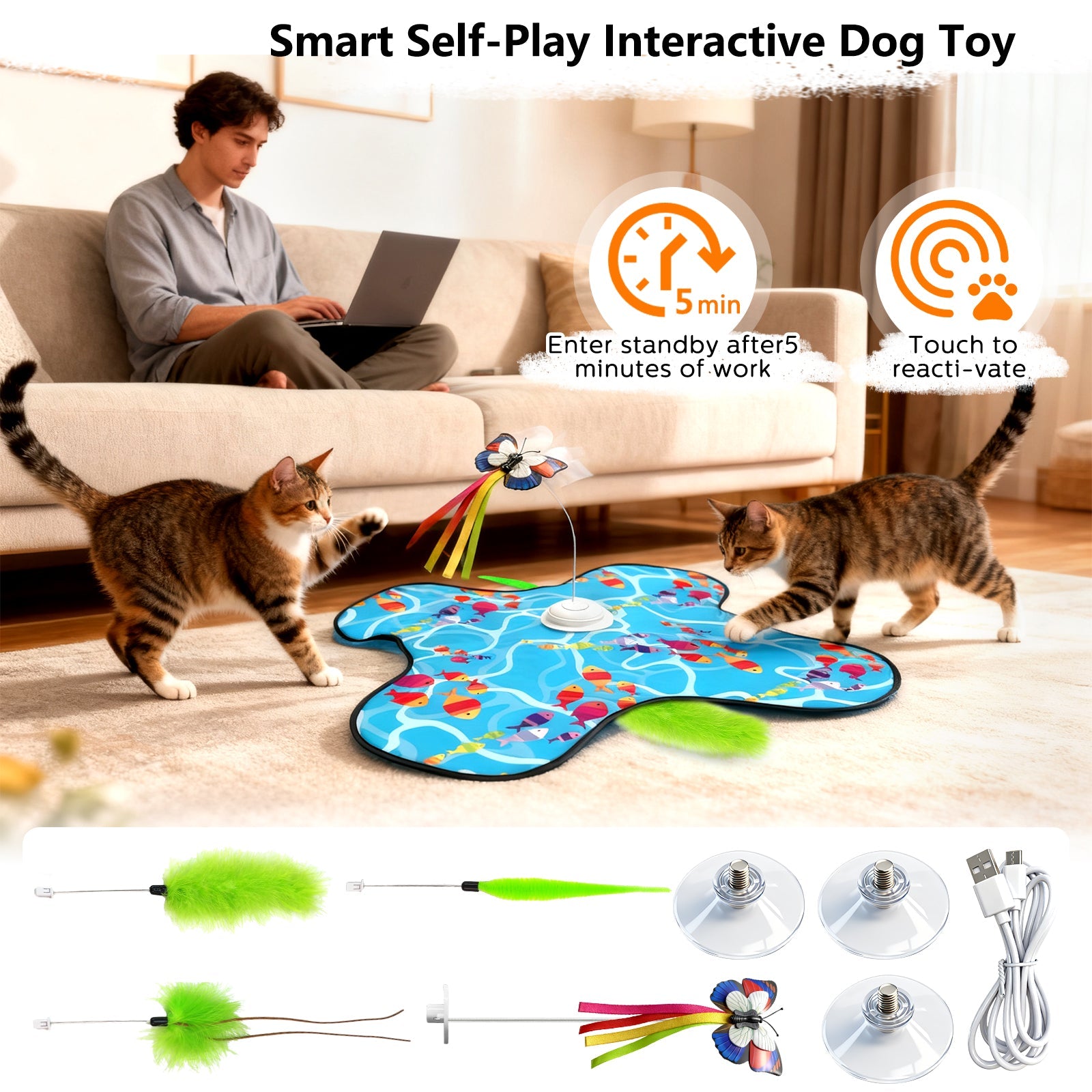 Fuufome Hide-and-Seek - Indoor Cat Interactive Toy