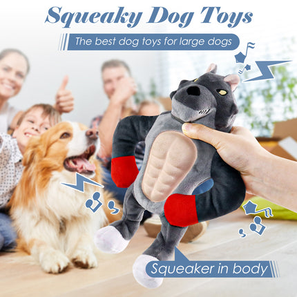 Abdominal Wolf Squeak dog toy main figure 4
