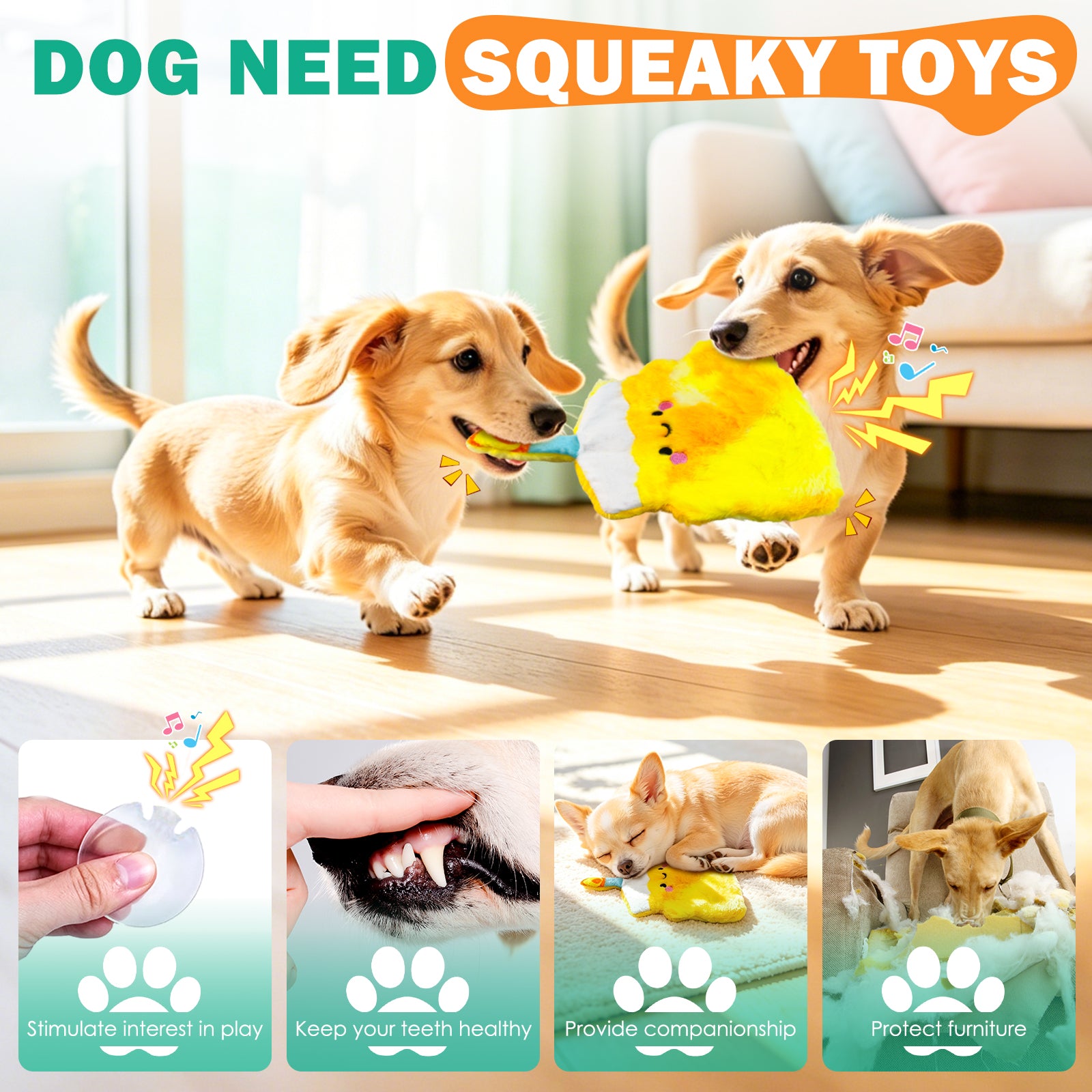 Fuufome Empty-shell cake Squeaky Plush Dog Toy