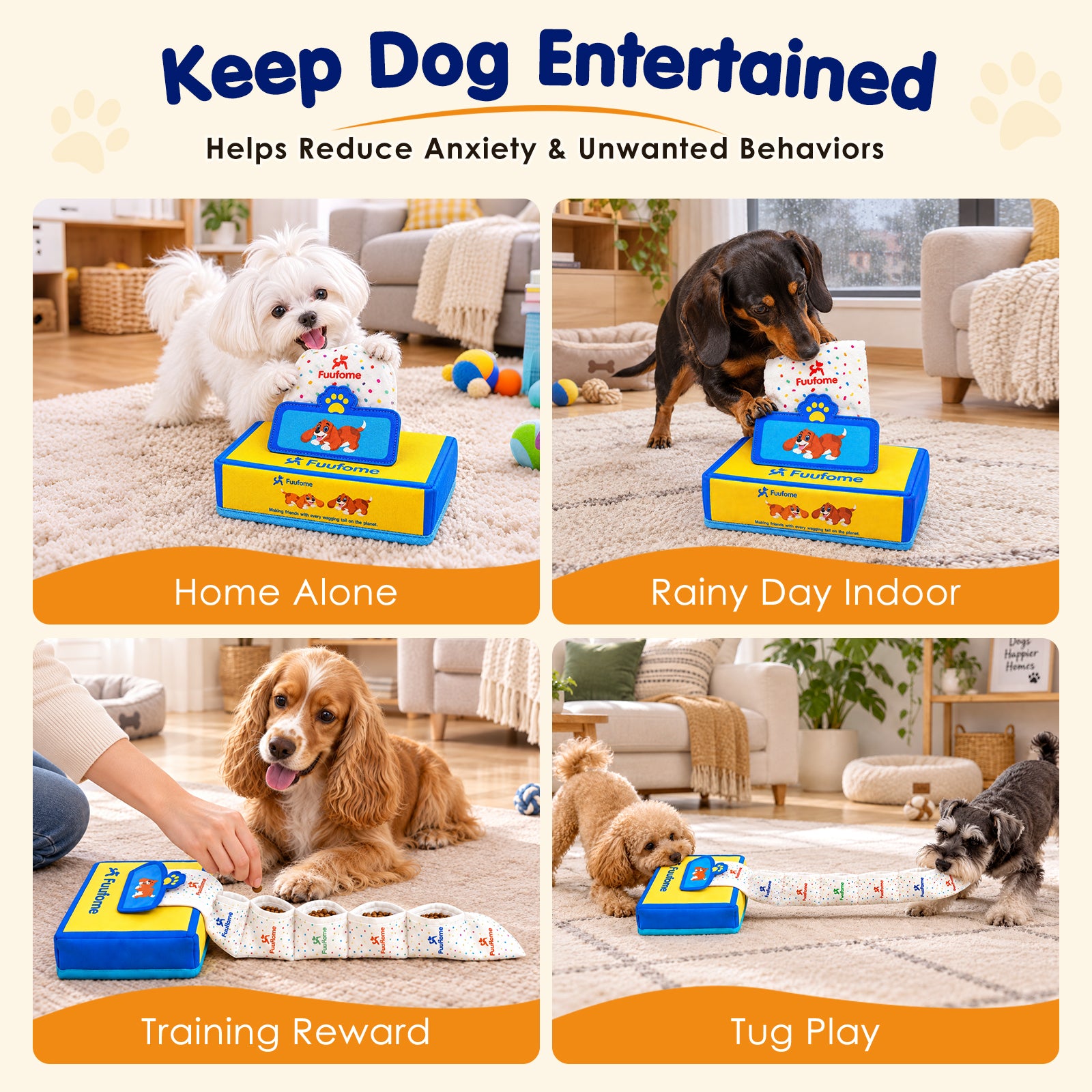 Fuufome  Sakshi imitation tissue box Squeaky Plush Dog Toy