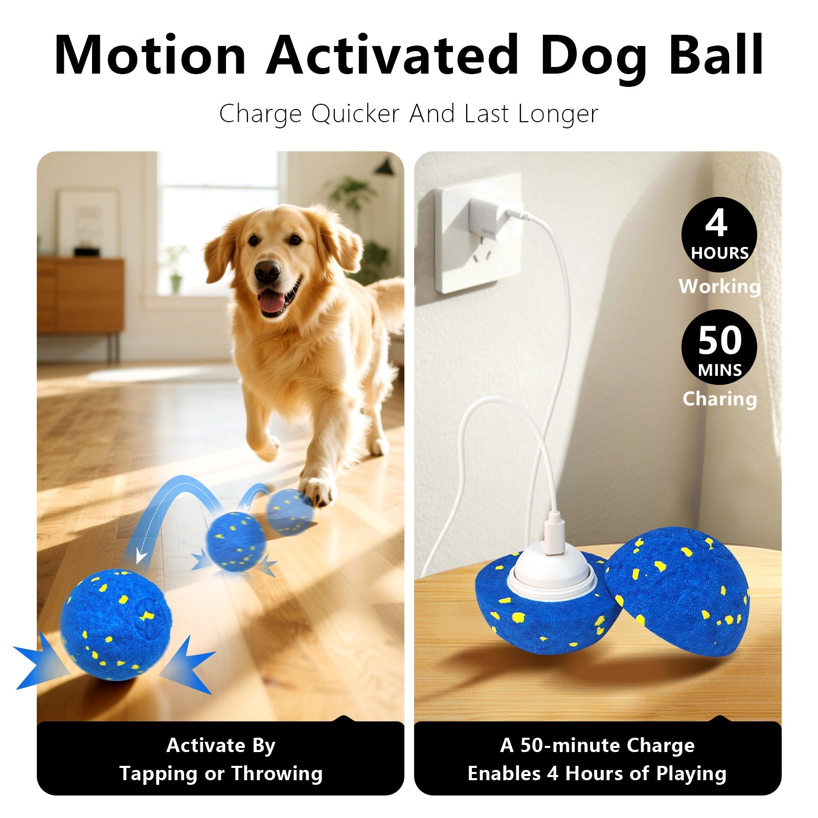 Fuufome Interactive Intelligent Waterproof Electric Dog Ball