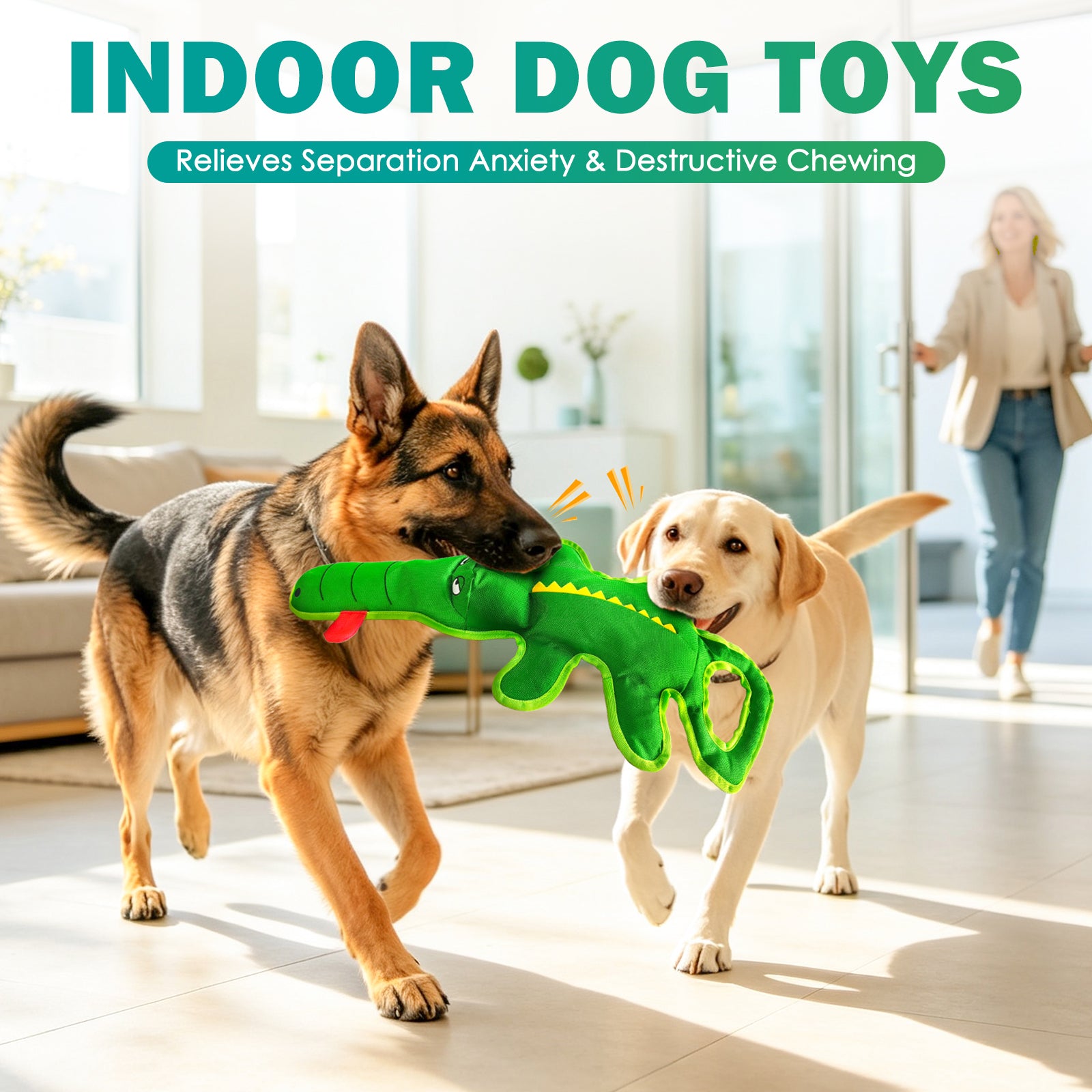 Fuufome Fanbra Stretch Crocodile Squeaky Plush Dog Toy
