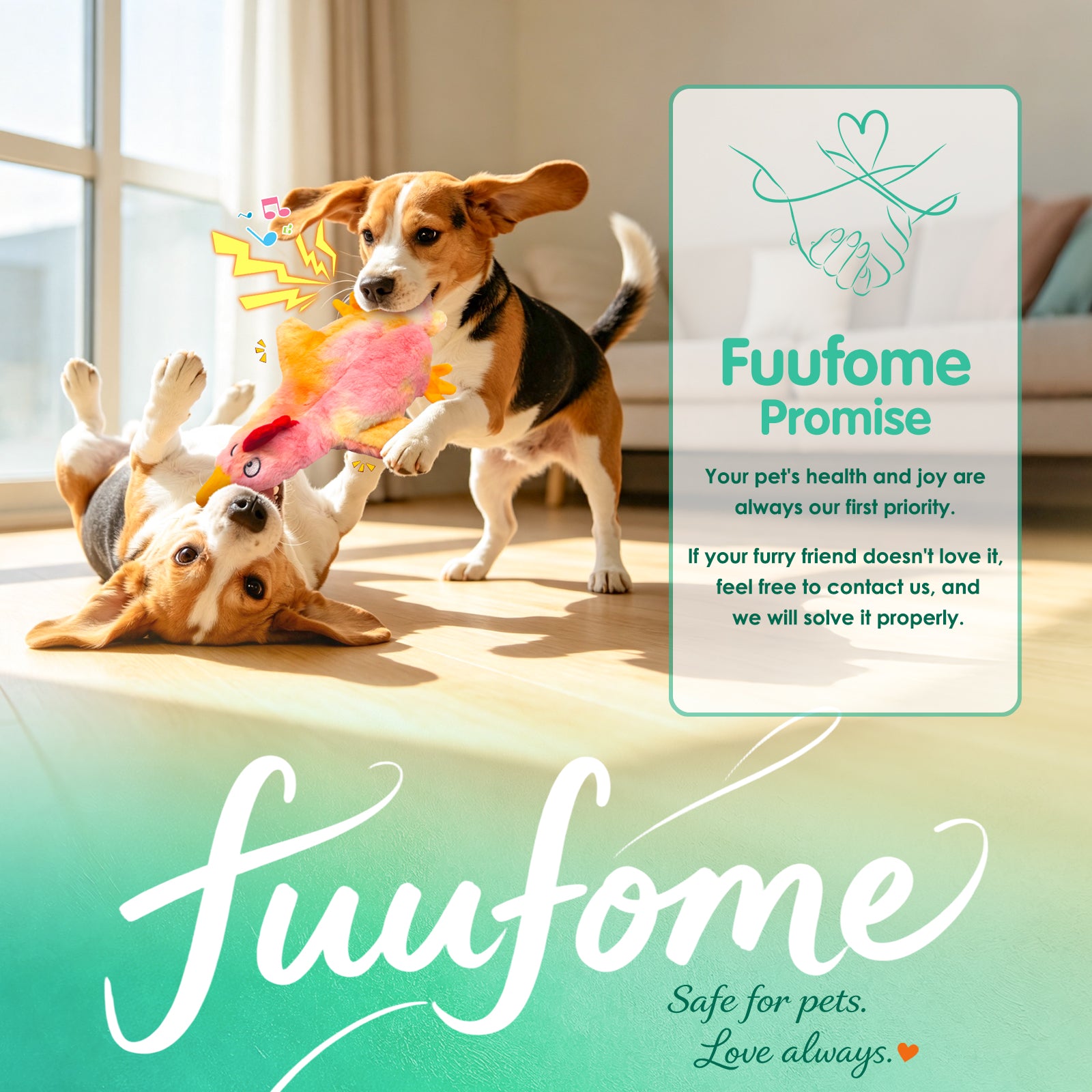 Fuufome Empty-shell Chicken Squeaky Plush Dog Toy
