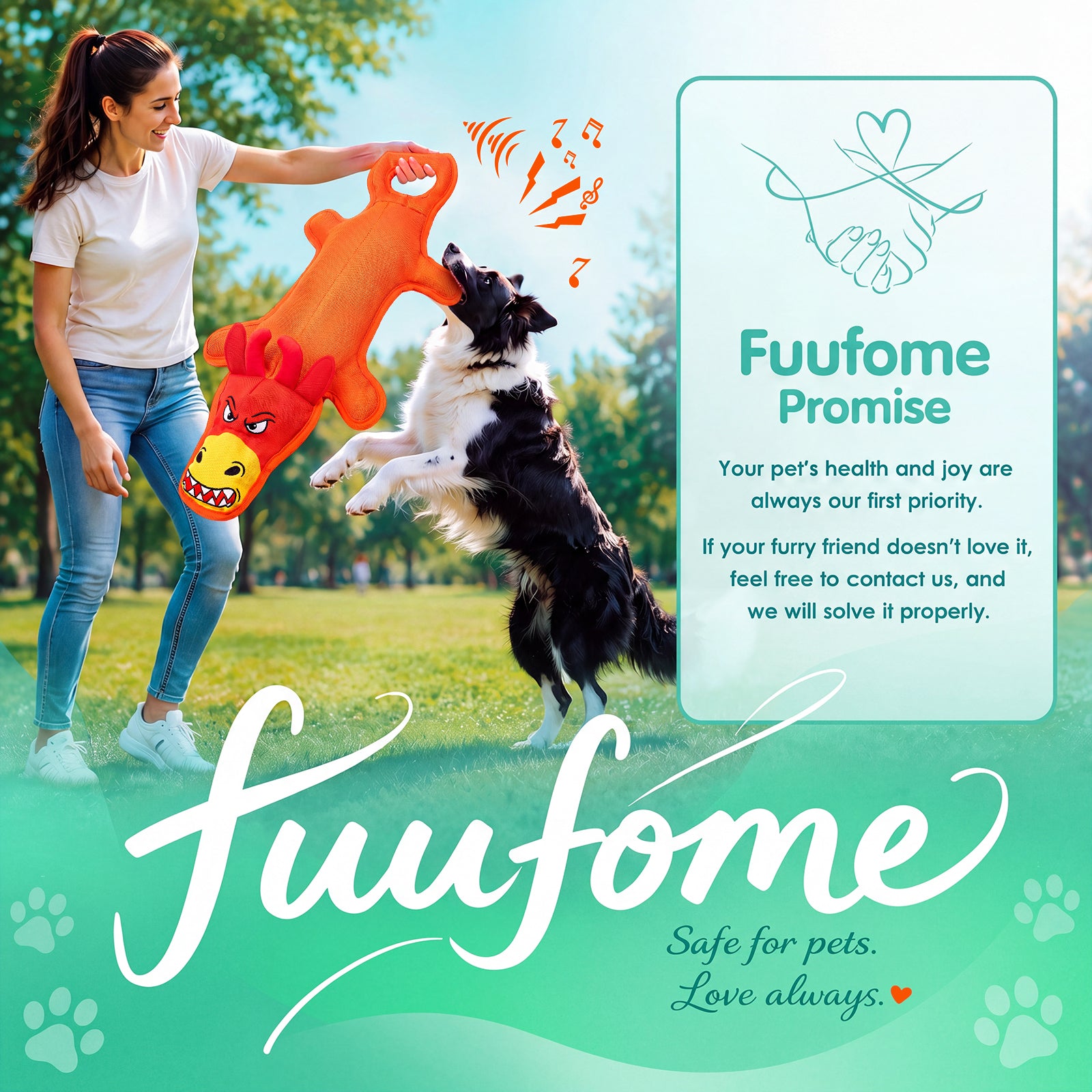 Fuufome 60cm stretched canvas cow Squeaky Plush Dog Toy