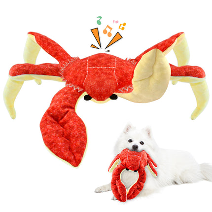 Fuufome Cute King Crab Squeak Plush Dog Toy Main Figure 1