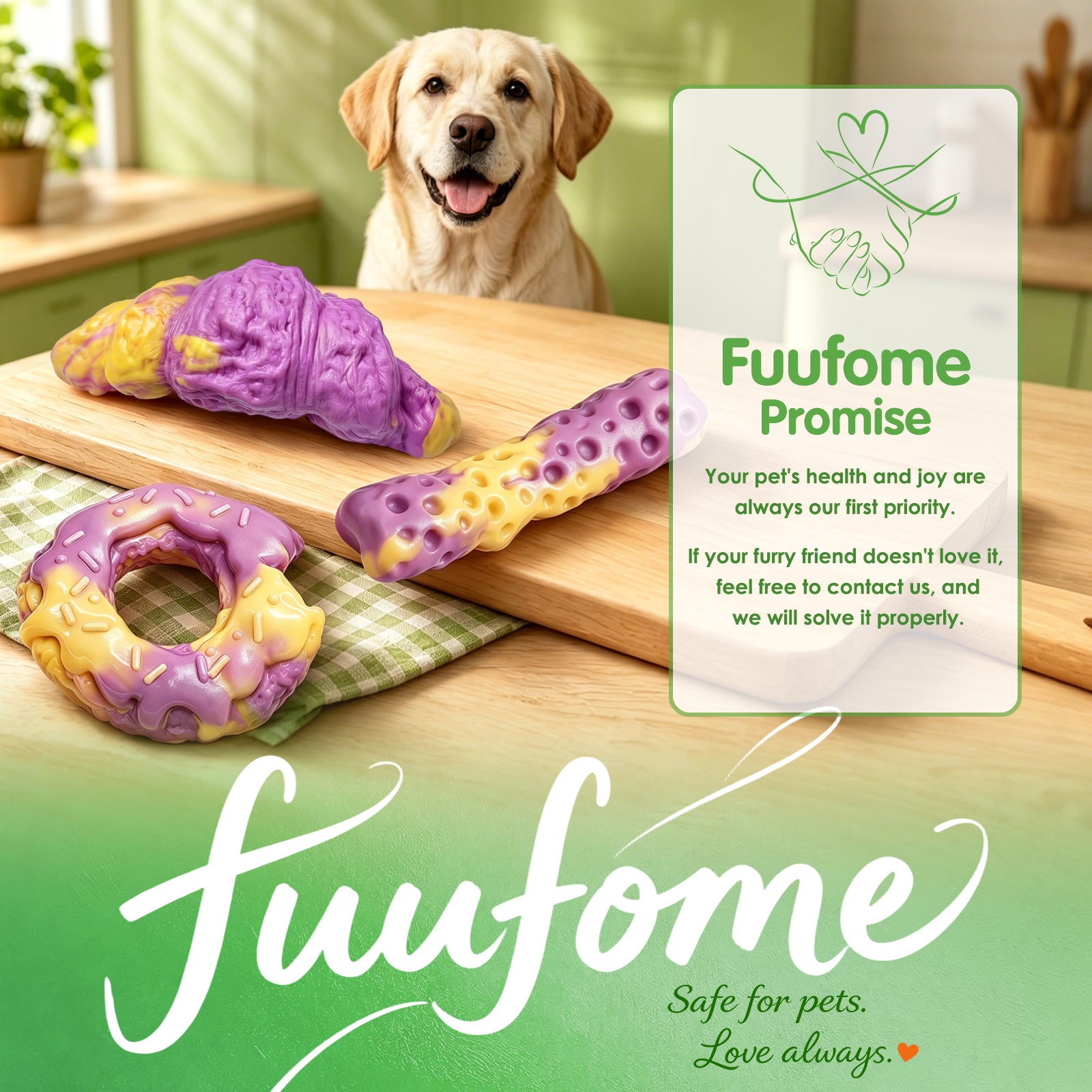 Fuufome Bread nylon three-piece set Chew Dog Toy