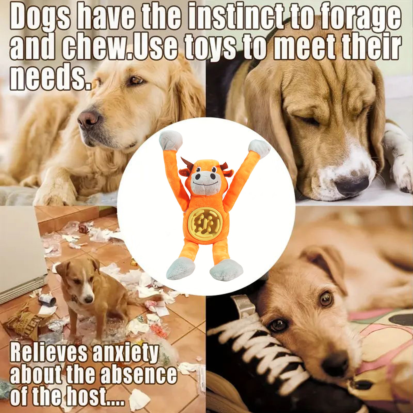 Fuufome Long-Footed Slow-Eating Beef Dog Toy