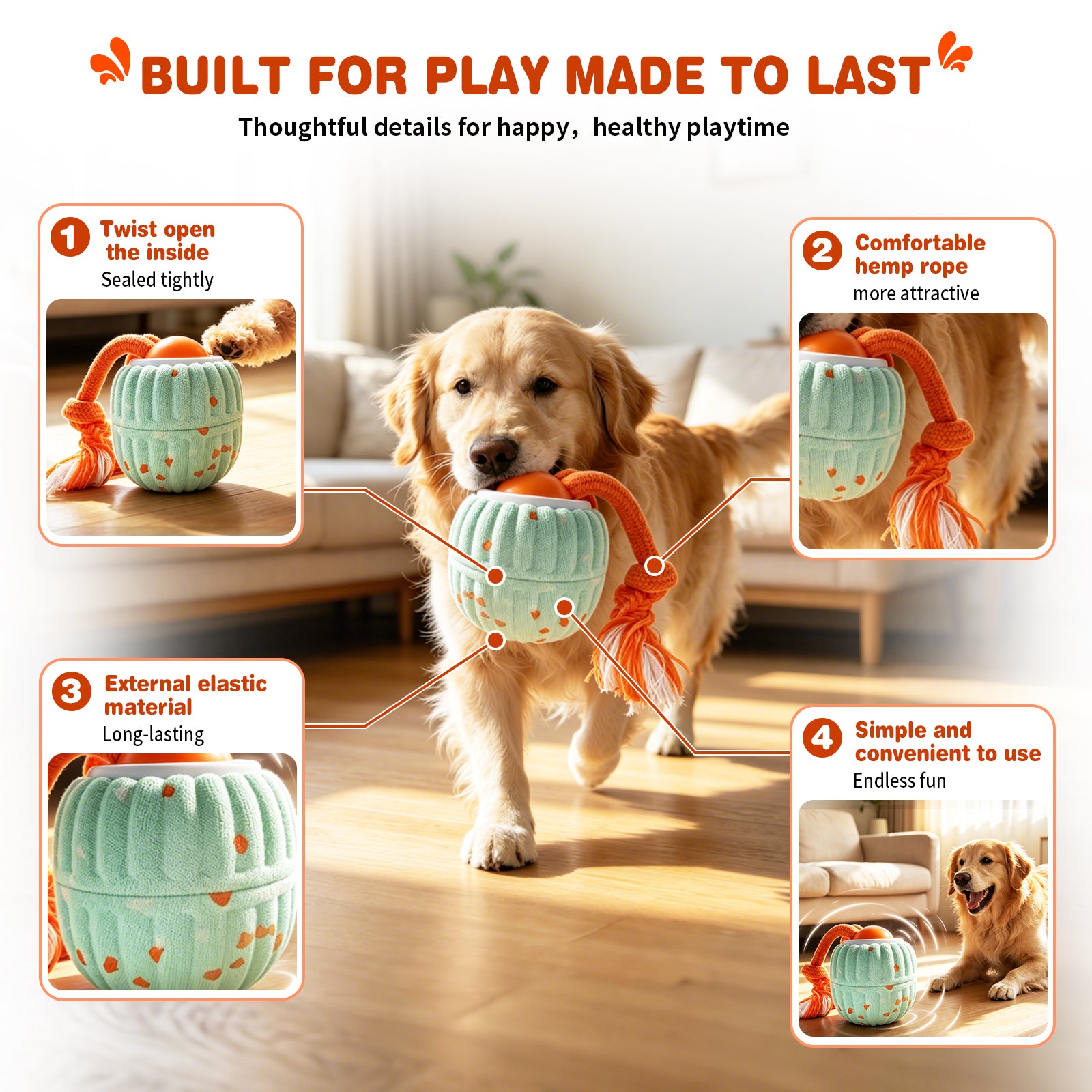 Fuufome Knot Electric Dog Ball