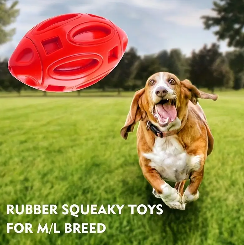 Fuufome Tire Big Bend Bone Football Set for Chew Dog Toys