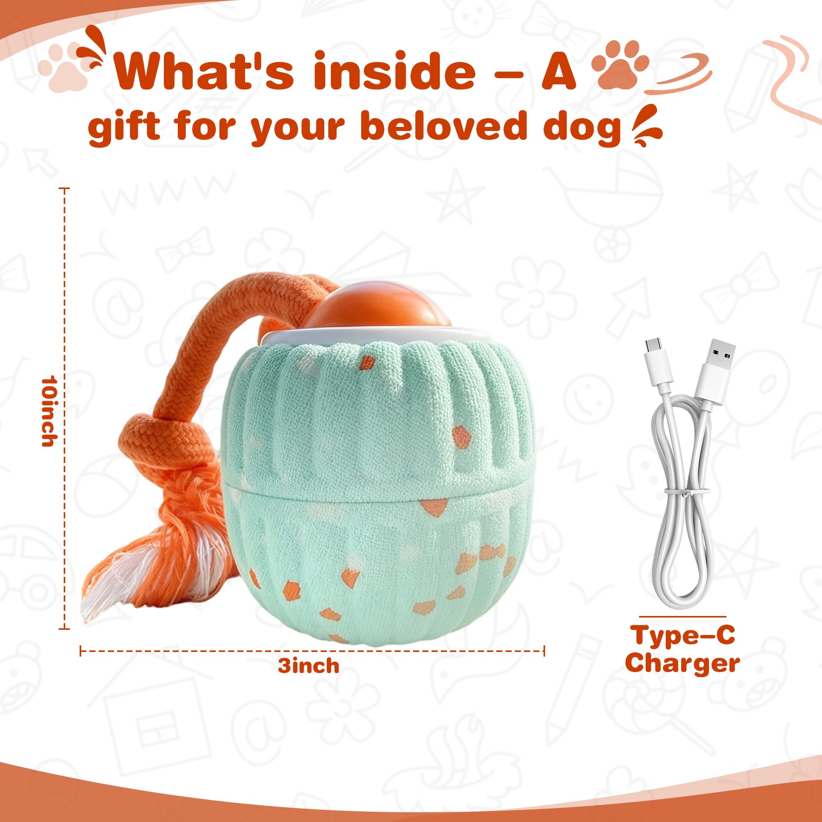 Fuufome Knot Electric Dog Ball