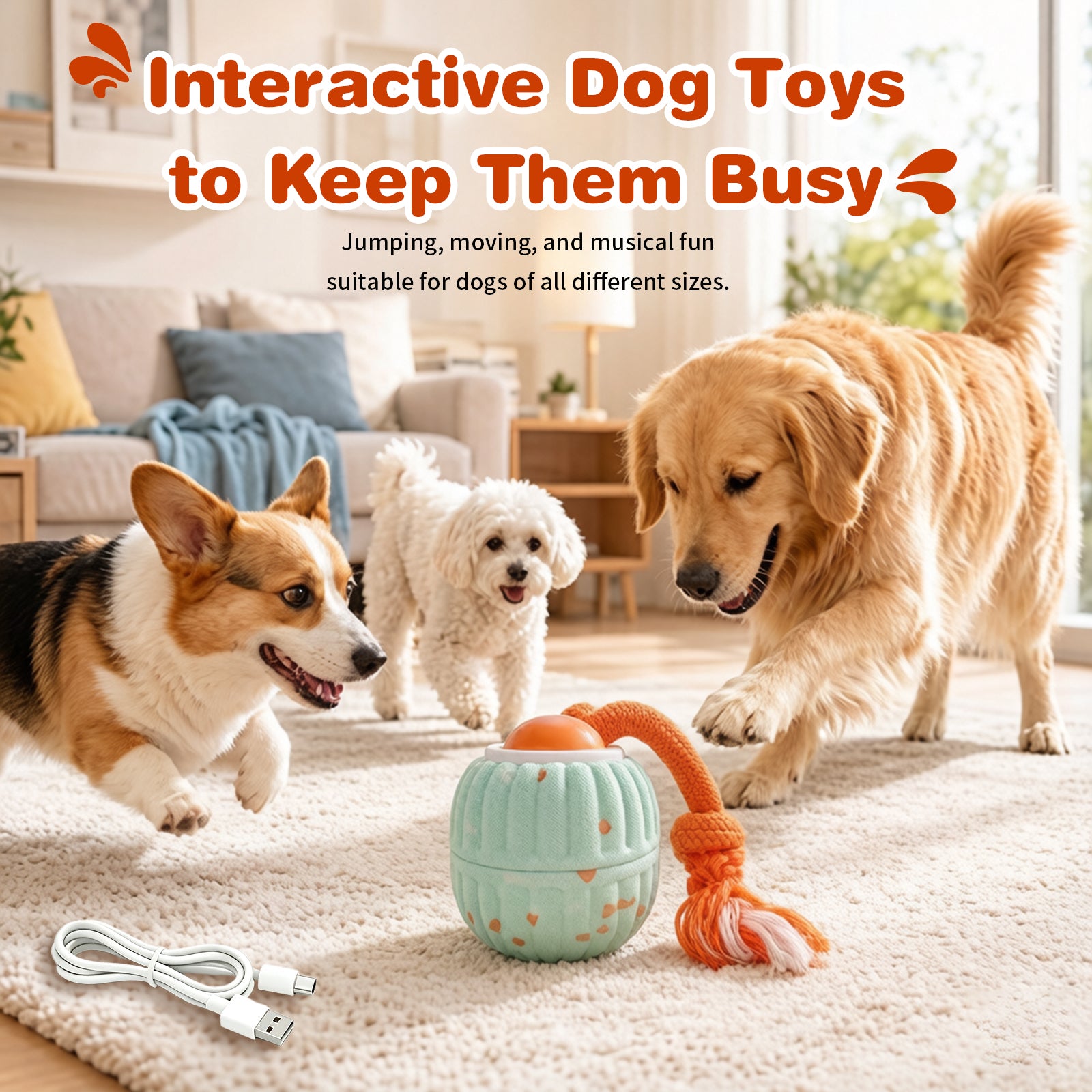 Fuufome Knot Electric Dog Ball