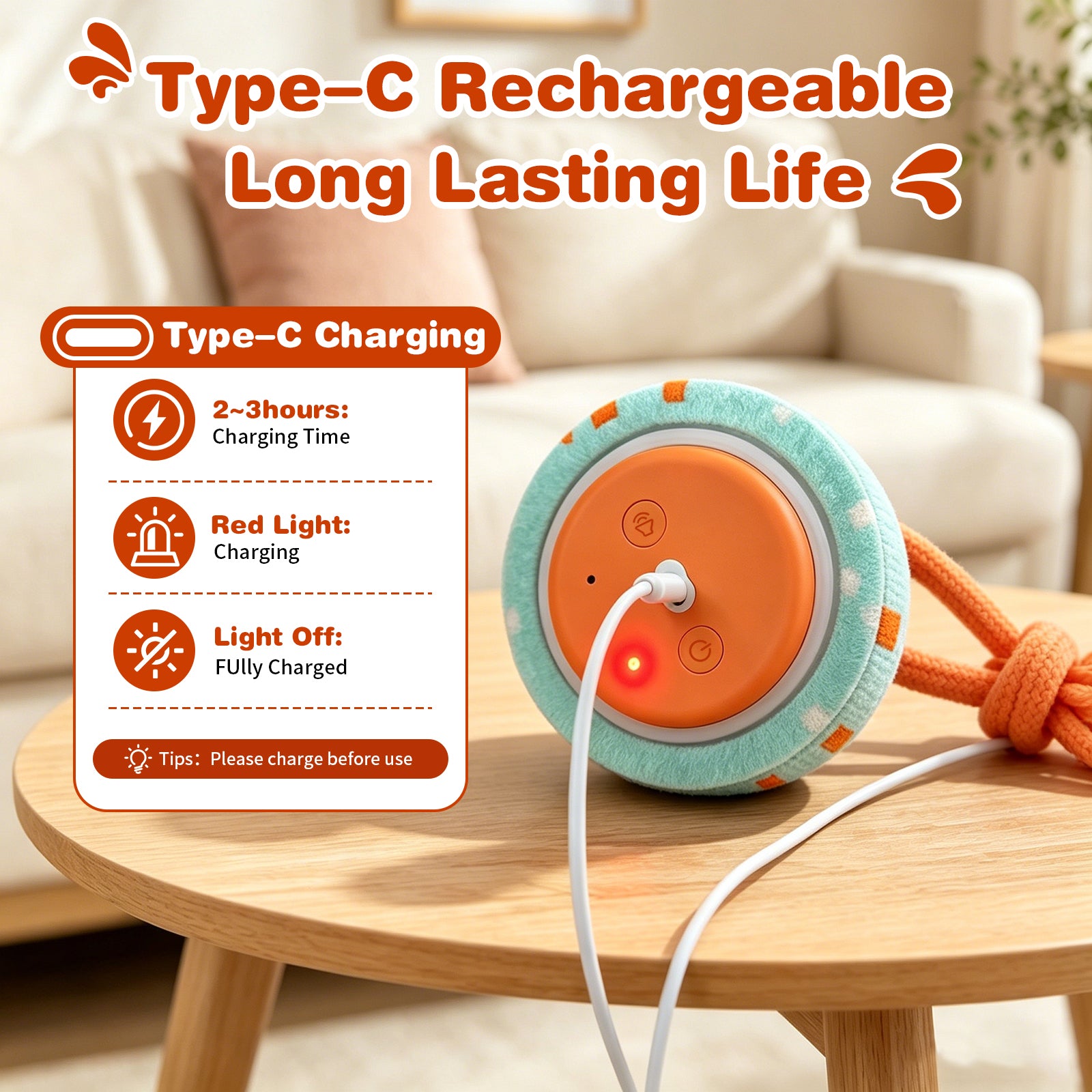 Fuufome Knot Electric Dog Ball
