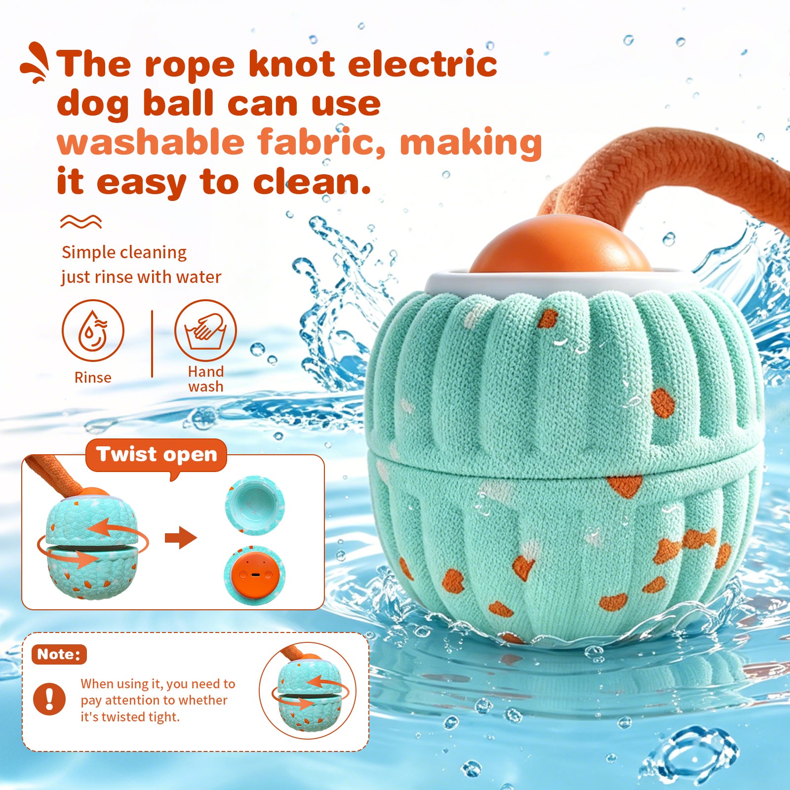 Fuufome Knot Electric Dog Ball