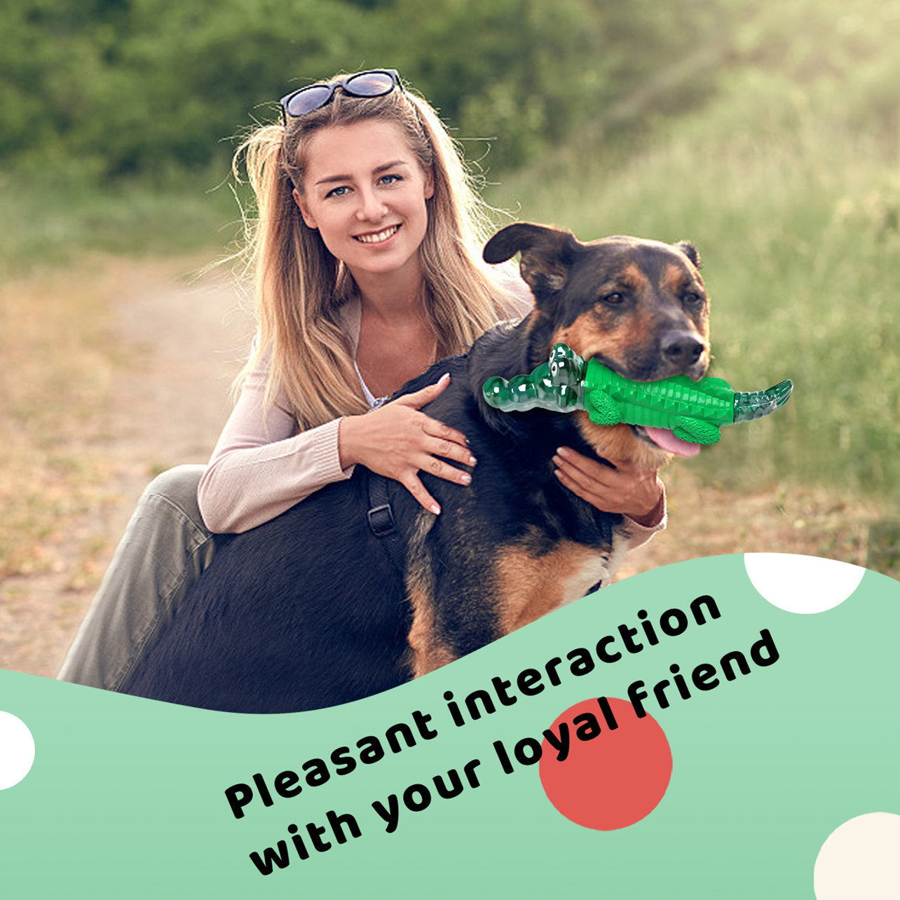 Fuufome Green Crocodile Chew Dog Toy