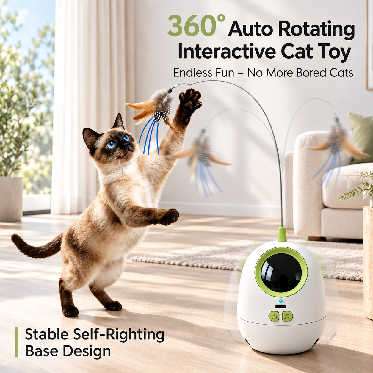 Fuufome Laser Inverted Figure Three-speed Interactive Cat Toy