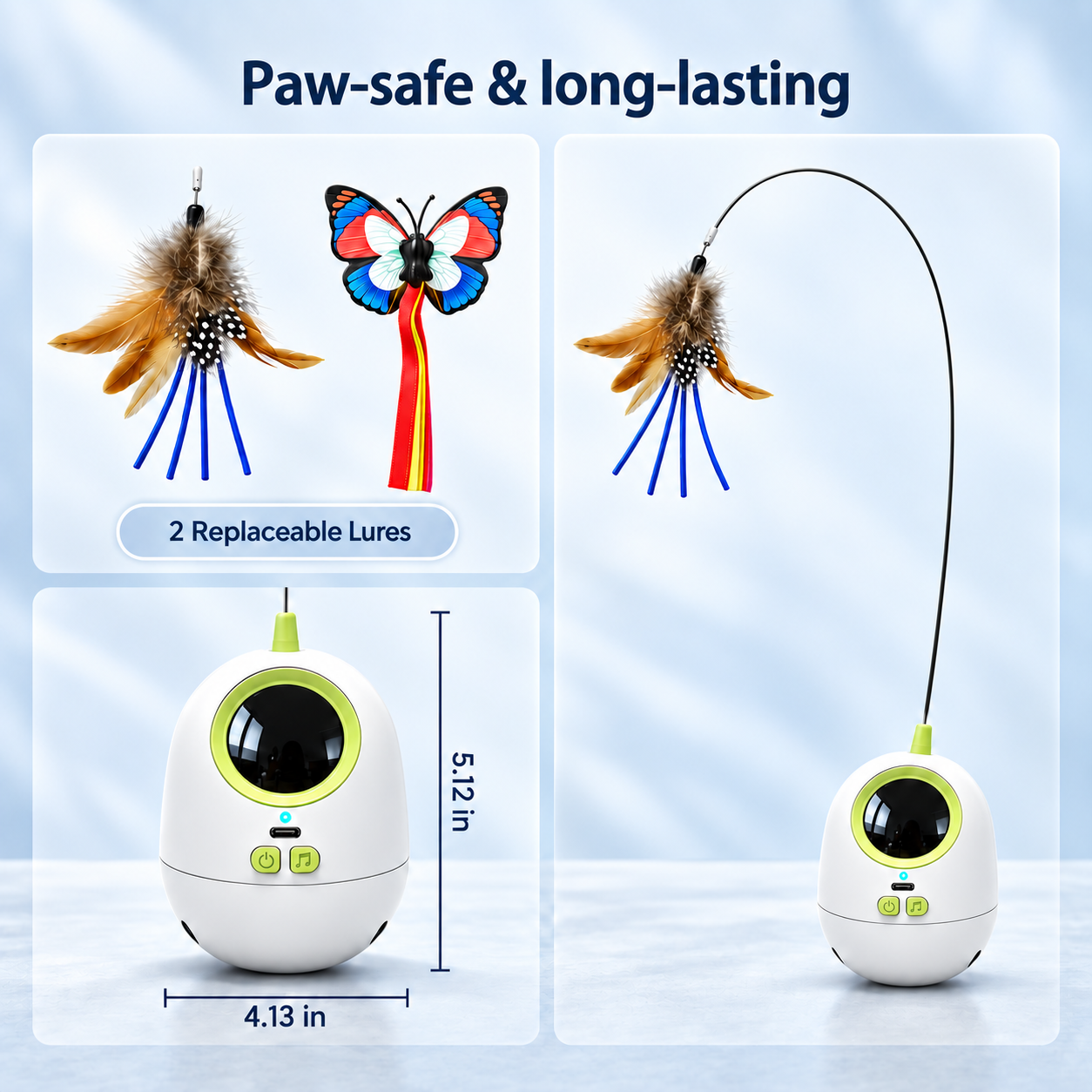 Fuufome Laser Inverted Figure Three-speed Interactive Cat Toy