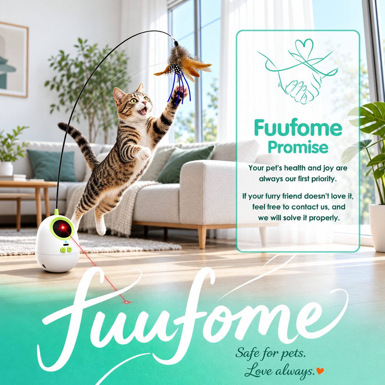 Fuufome Laser Inverted Figure Three-speed Interactive Cat Toy