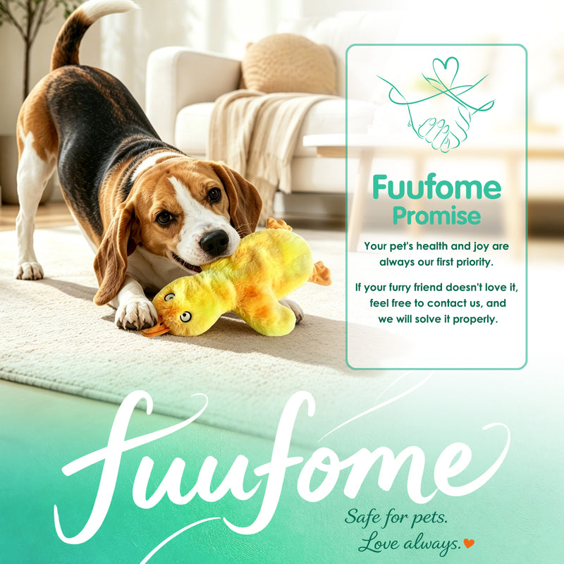 Fuufome Hollow Duck Squeaky Plush Dog Toy