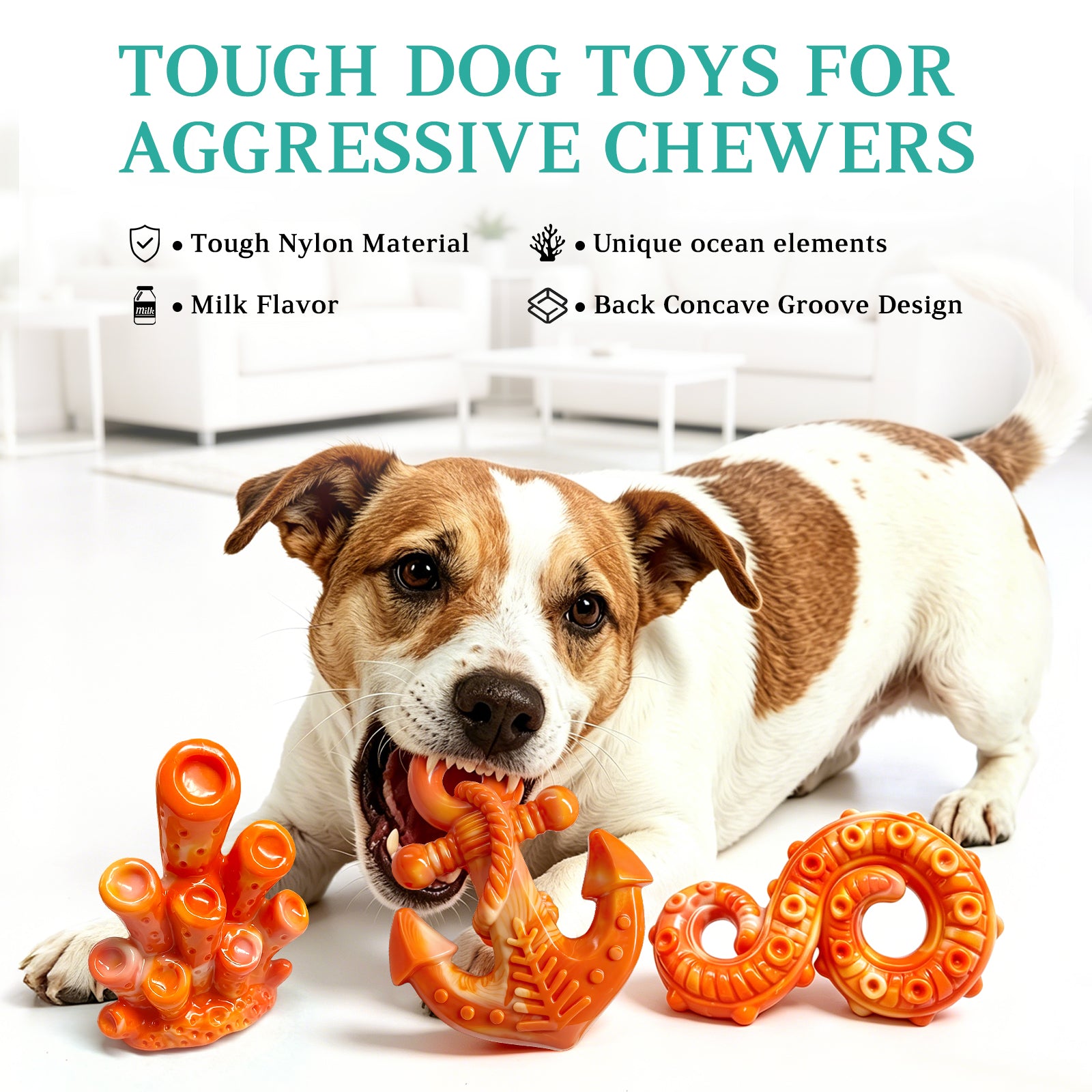 Fuufome Ocean Three-Piece Chew Dog Toy