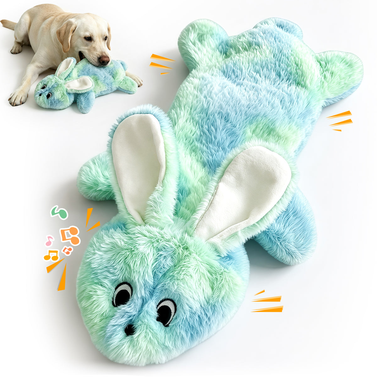 Fuufome Hollow Rabbit Squeaky Plush Dog Toy